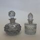 Ensemble de 2 flacons cristal et verre