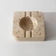 Vintage alabaster ashtray from the 1960s, beige stone, mid-century design, San Gimignano, Italy.
