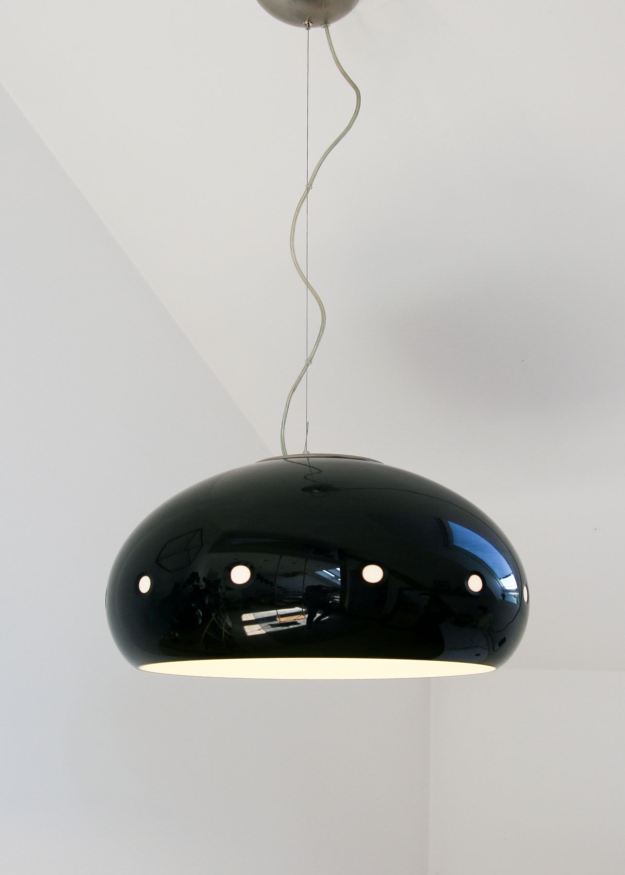 Suspension en verre noir