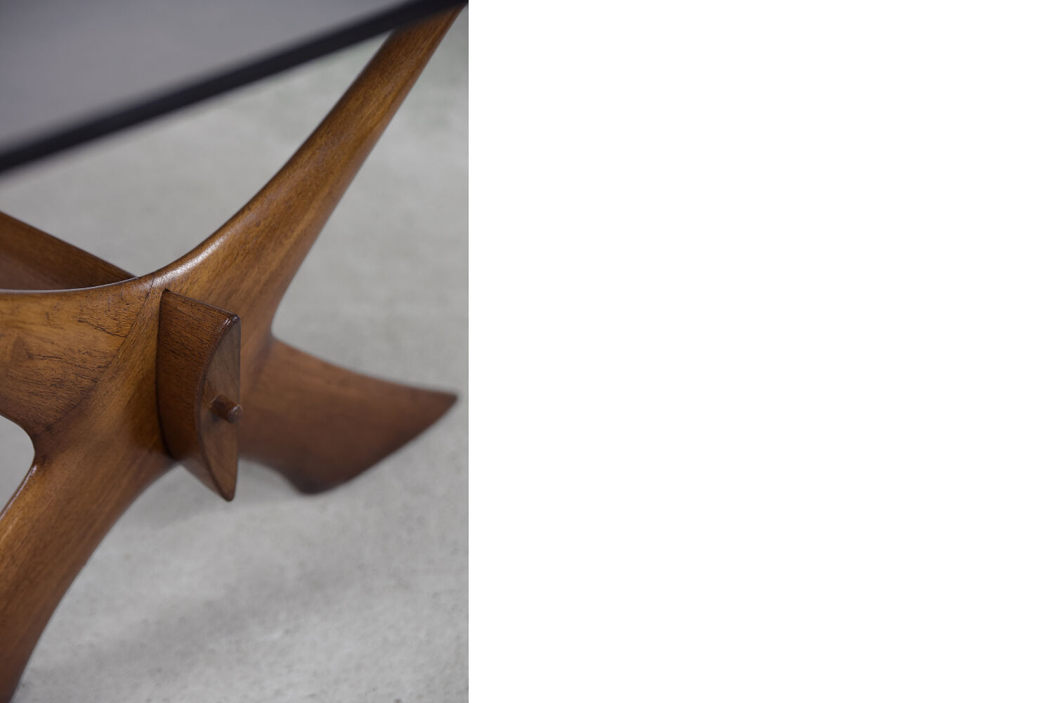 Mid-century scandinavian walnut condor coffee table by fredrik schriever-abeln for örebro glass, 196