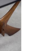 Mid-century scandinavian walnut condor coffee table by fredrik schriever-abeln for örebro glass, 196