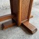 Honey-Brown Beech Wood Mid-Century Dining Table with Rattan Accents, 1960 Oval Top