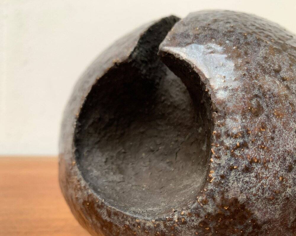 Brutalist mid-century studio pottery art sculpture from the 1960s.