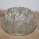 Vintage clear moulded glass flower holder – Flower holder – Ø 10 cm
