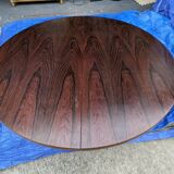 Extendable rosewood dining table with butterfly leaf, vintage Scandinavian