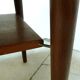 Curved Danish teak coffee table with additional shelf compartment, 1960s