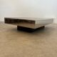 Old glass and chrome coffee table Italian design from the 70s vintage