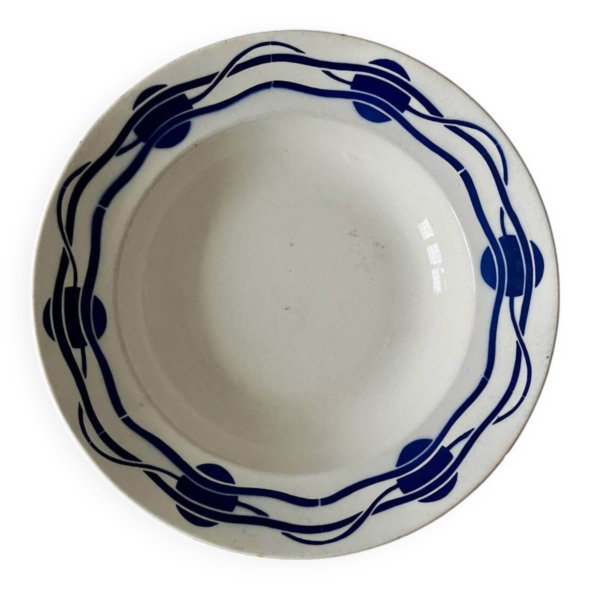 Round hollow iron earth dish Badonviller Ballon