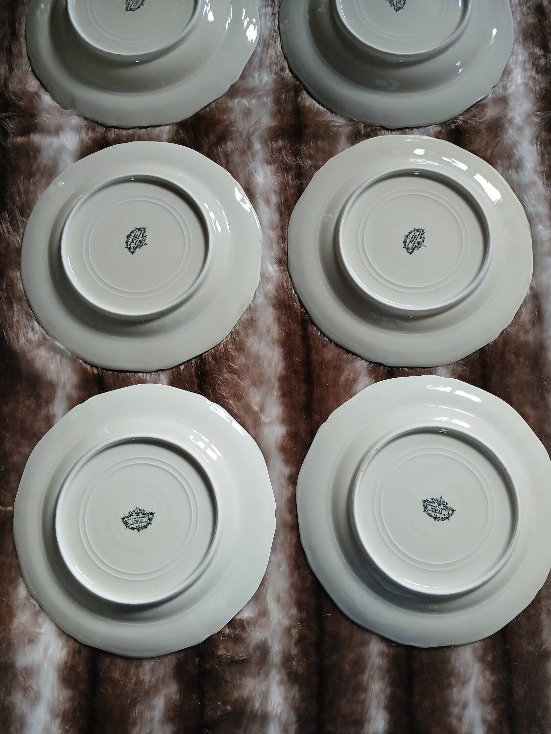 Service of 8 plates + 1 compote dish Limoges France