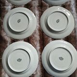 Service of 8 plates + 1 compote dish Limoges France