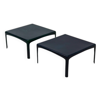 2 tables d'appoint, tables basses en fibre de verre, années 1960