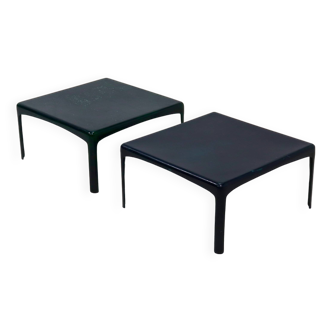 2 tables d'appoint, tables basses en fibre de verre, années 1960