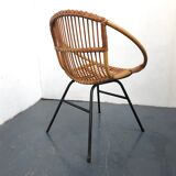 Rattan fifties chair