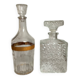 Pair of carafe bottles with stoppers