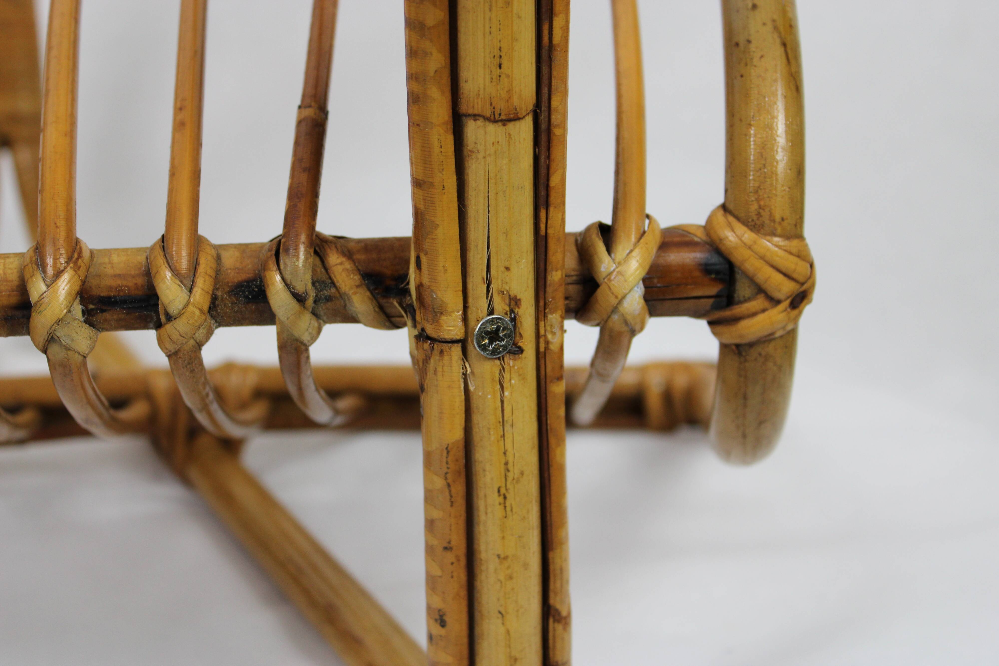 Rattan magazine holder