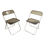 Pair of vintage 1960 Plia chairs by Giancarlo Piretti for Castelli