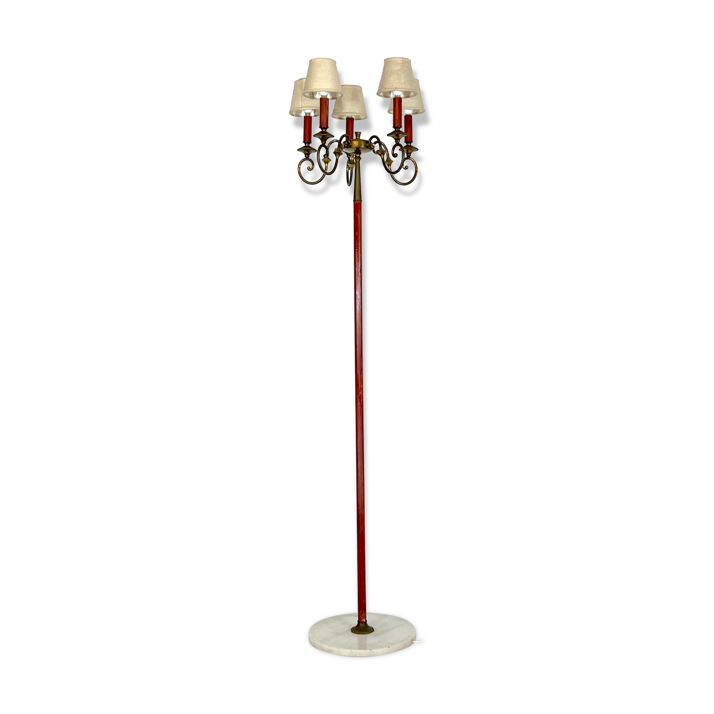 Arredoluce Monza, brass floor lamp from 50s