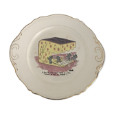 Plat à fromage avec dessin humoristique signé