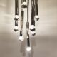 Vintage chrome cascading chandelier, 1970s