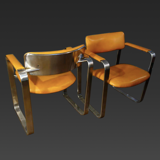 Pair of "Executive" armchairs by Eero Aarnio for Mobel Italia, 1960