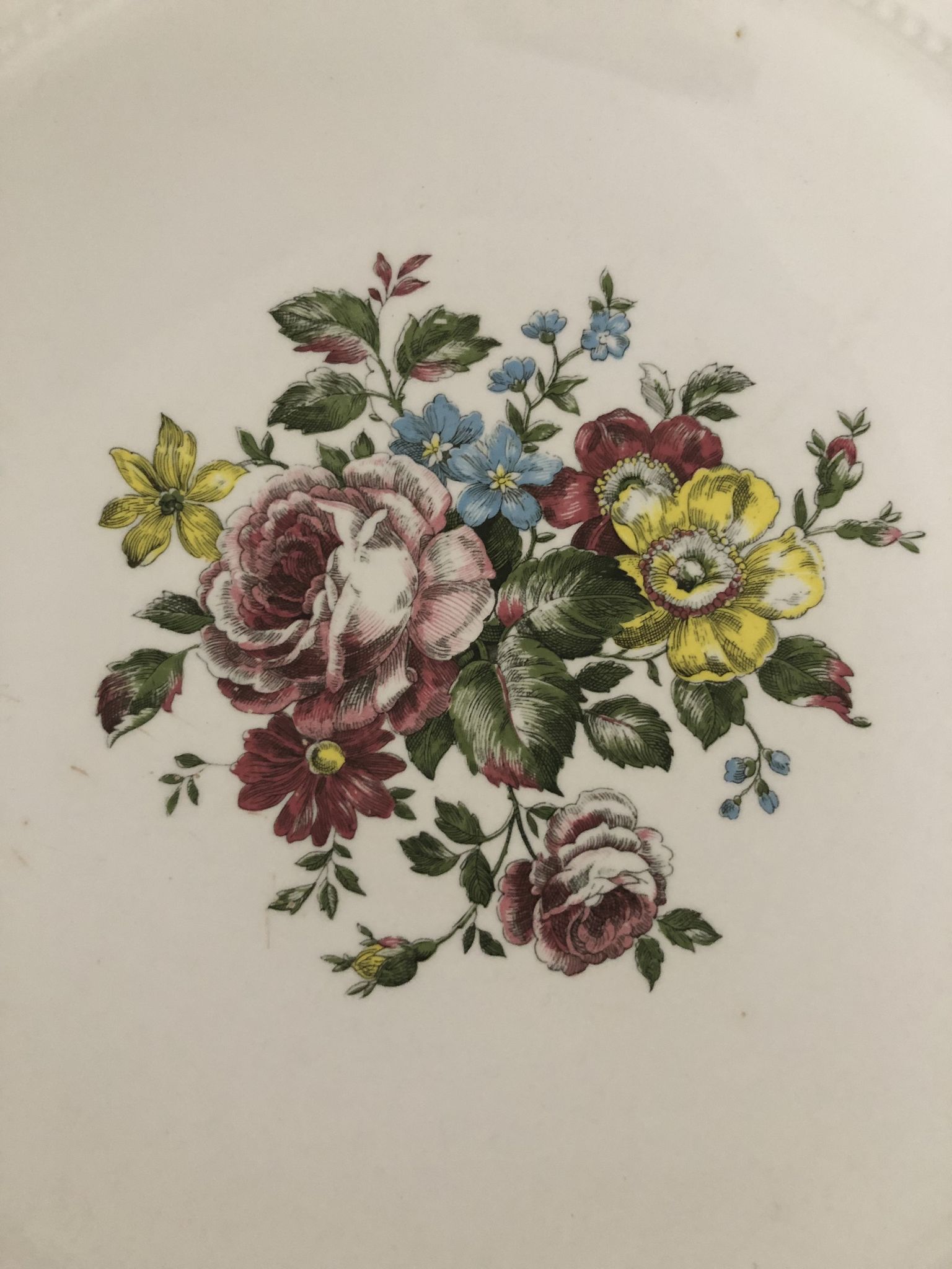 Antique earthenware dish from Luneville China Keller and Guerin 1889 "Chaillot de Vercor"