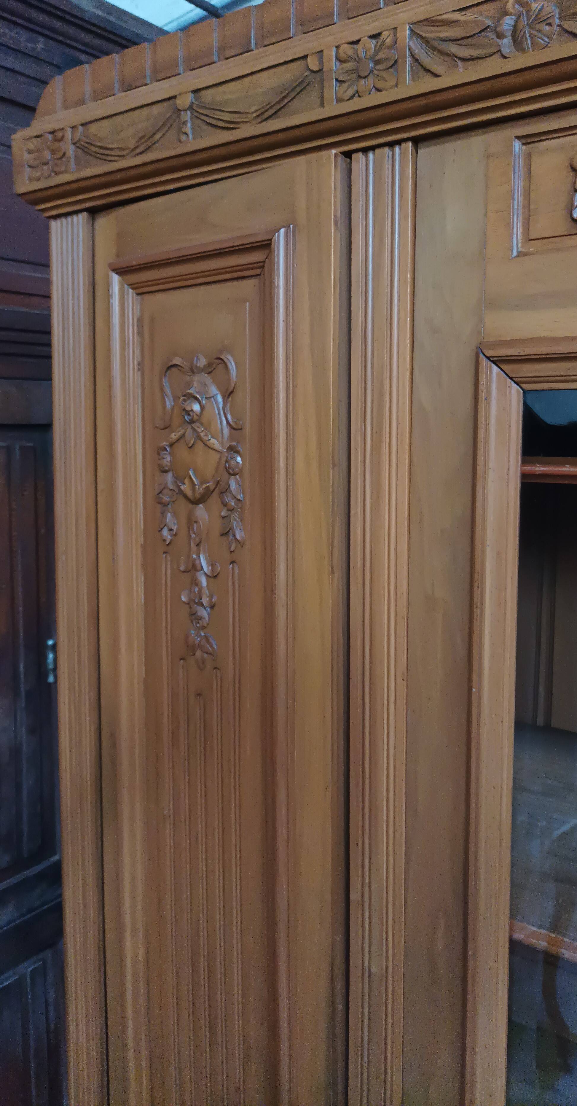 Art Deco walnut bookcase