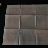 Linge de table nappe et six serviettes coton damassé rose pâle