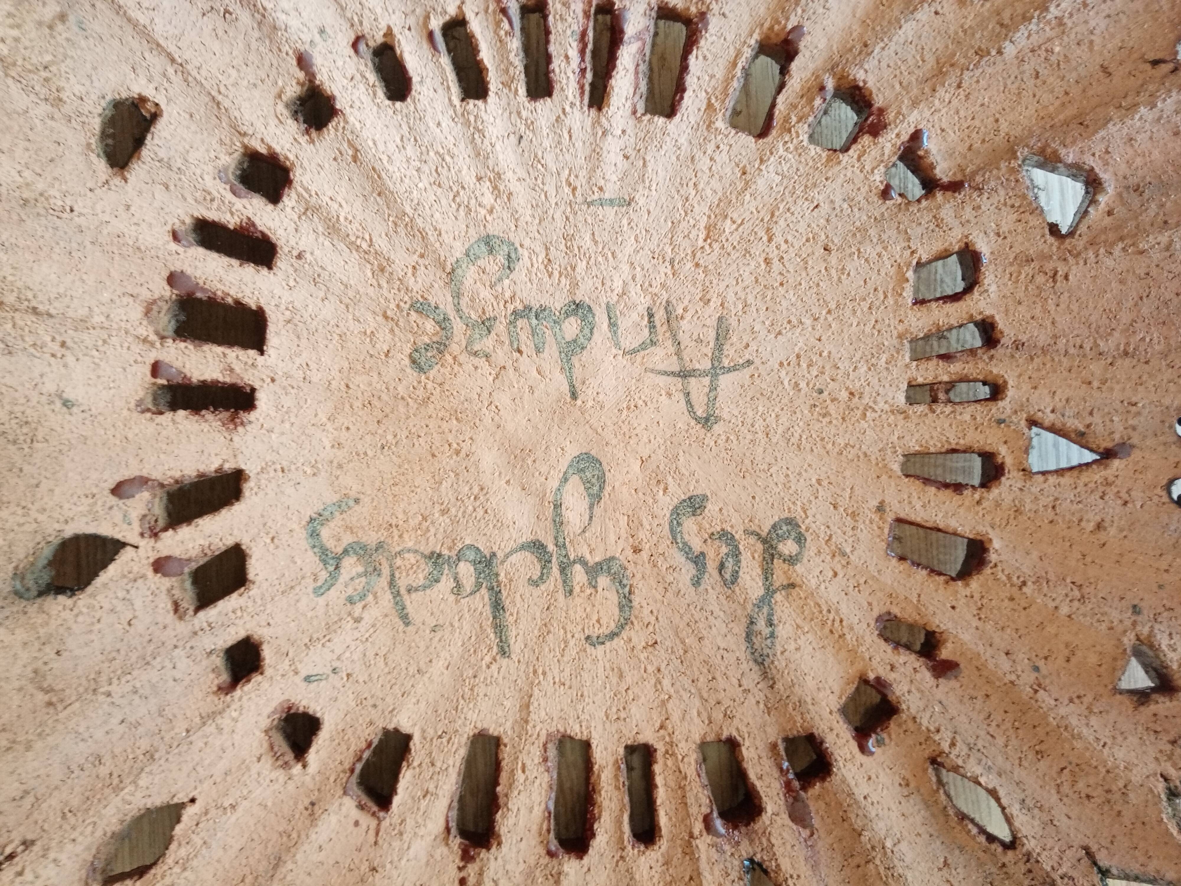 Ceramic sun by Roland Zobel Les Cyclades Anduze