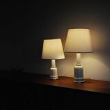 Lampes de table danoises classiques Heiberg en porcelaine