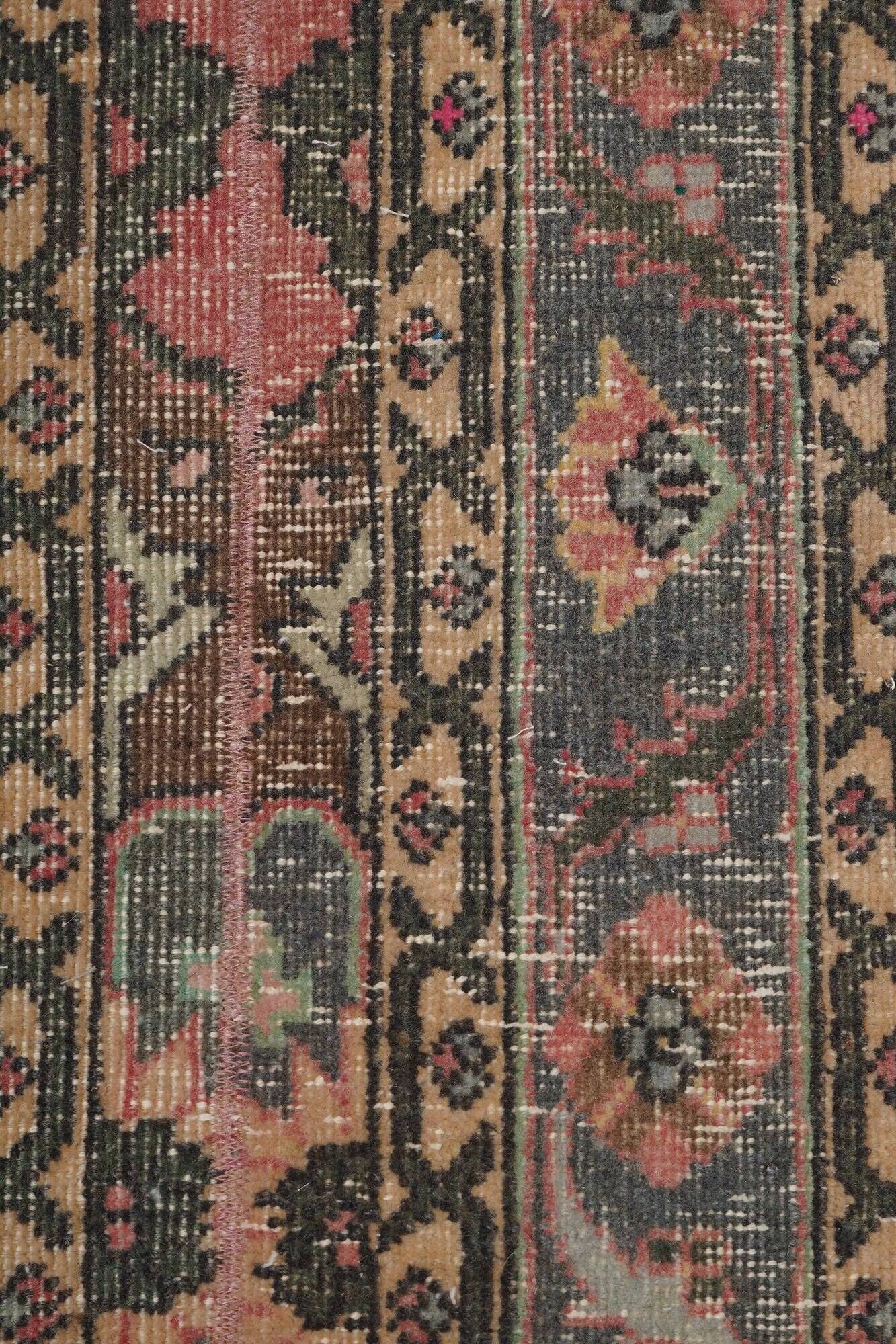Vintage Turkish hallway rug 52x728 cm