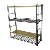 Étagère métal bronze et noir 1970