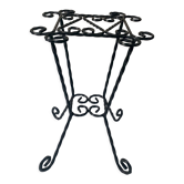 Wrought iron door twisted black vintage 1960