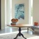 Extendable round table with central leg – Chic country spirit