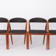 Set of 4 Kai Kristiansen model 31 chairs danish 1960s