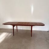 Vintage teak Scandinavian extendable dining table
