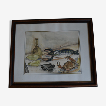 Still life with seafood