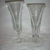 4 old glasses early 20th for wine