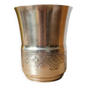 Silver tambourine with diamond pattern