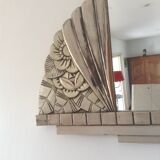 Art deco patinated mirror 95x44cm