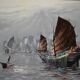 marine painting sailboats seaside in Asia HSP signed
