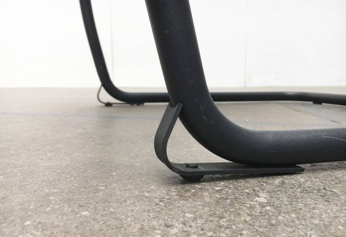 Set of vintage Italian postmodern cantilever armchairs Canasta by Heron Parigi for Heron Parigi Design.
