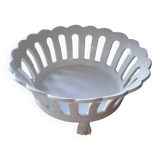Openwork ceramic basket with feet