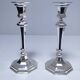 Pair of BMF candlesticks in silver-plated metal, vintage stamped