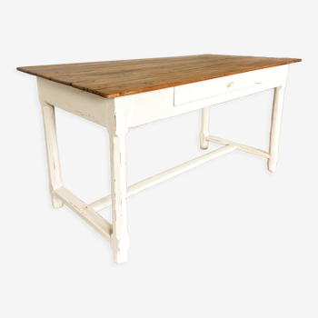 Old white farmhouse table