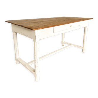 Old white farmhouse table