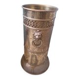 Brass umbrella stand with lion's head