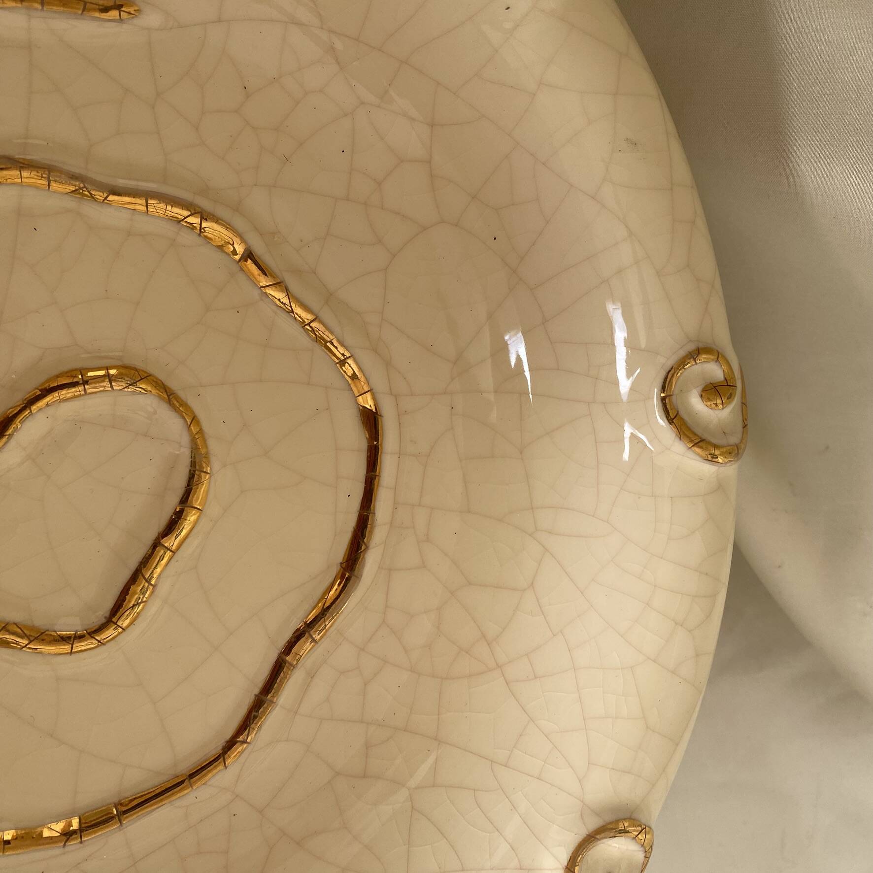 Ceramic vide poche Longwy 25 cm from the 1980s