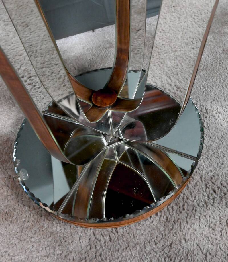 Walnut mirror coffee table – 1940
