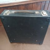 Japy portable typewriter, shiny black metal, 1950s