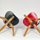 Paire de chaises bow wood n°3 edition Steiner 1950
